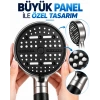Filtreli 6 Modlu Duş Başlığı Büyük Panel Metalik Siyah