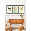 Flower Market Üçlü Ahşap Çerçeveli Tablo 23 x 30