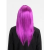Fuşya Renk Düz Kesim Uzun Parti Peruğu Takma Saç (5365)