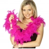 Fuchsia Color Fluffy Feather Ostrich Boa Real Feather Decoration