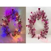 Fuşya Renkli Led Işıklı Taç 3 Modlu Kalp Püsküllü