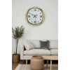 Gold Lüks 40 Cm Metal Modern Duvar Saati