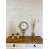 Gold Metal Mini Tripod Desenli Masa Saati 45×26 cm