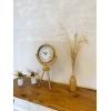 Gold Metal Mini Tripod Desenli Roma Rakamı Masa Saati 45×26 cm