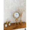 Gold Metal Mini Tripod Retro Masa Saati 45×26 cm