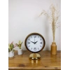 Gold Metal Modern Masa Saati 25×20 cm