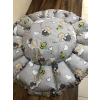 GRİ-AYICIK DESENLİ BEBEK YATAĞI , OYUN MİNDERİ