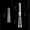 Gray Foldable Stainless Steel Butterfly Knife Comb Beard Mustache Brush Comb for Professional Haircut (5365)