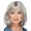 Gray Color Short Hair Elderly Aunt Wig