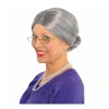 Gri Renk Yaşlı Peruğu Takma Saç Büyükanne Peruğu Yetişkin Çocuk Uyumlu (5365)