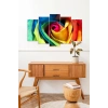 Gül Manzarası Retro 5 Parçalı Mdf Tablo 60 x 100