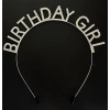 Gümüş Kristal Taşlı Birthday Girl Doğum Günü Tacı İthal Ürün A Kalite 17x16 cm (5365)