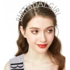 Silver Crystal Stone Birthday Girl Crown