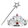 Silver Metalized Princess Crown and Star Wand