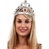 Gümüş Renk Plastik Prenses Tacı Kraliçe Tacı 60 cm (5365)