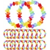 12 Pieces Hawaii Flower Lei Necklace