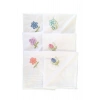 Gift Embroidered Womens Handkerchief 12 Pieces 28x28 cm 100 Cotton