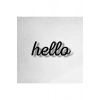 Hello Yazılı Ahşap Tablo 50 x 41