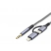 Hibrit Ses Kablosu Type-c Ve Lightning 3.5 Mm - Siyah