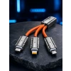 Hızlı Şarj Kablosu 3ü 1 Arada Usb Type-c Lightning Micro Usb