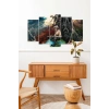 İnsan Manzarası 5 Parçalı Mdf Tablo 60 x 100