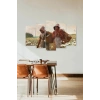 İnsan Manzarası 5 Parçalı Mdf Tablo 60 x 100