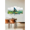 İnsan Manzarası 5 Parçalı Mdf Tablo 60 x 100