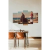 İnsan Manzarası 5 Parçalı Mdf Tablo 60 x 100
