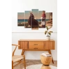 İnsan Manzarası 5 Parçalı Mdf Tablo 60 x 100