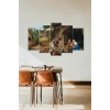 İnsan Manzarası 5 Parçalı Mdf Tablo 60 x 100