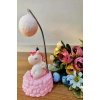 Işık Altında Renk Değiştiren Pembe Unicorn Dekoratif Gece Lambası (5365)