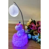 Işık Altında Renk Değiştiren Pembe Unicorn Dekoratif Gece Lambası (5365)