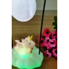 Işık Altında Sallanan Renk Değiştiren Unicornlu Gece Lambası (5365)