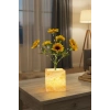 Işıklı Yapay Çiçek – Sarı Saksılı LED Dekoratif Bitki, Masaüstü ve Ev Ofis Aydınlatmalı Süs Bitkisi