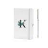 K Harfi Çiçek Baskılı Defter