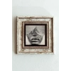 Kadın Çerçeveli Taş Tablo , Çerçeveli Taş Duvar Dekoru-enkcrcvtbl-00157 20 cm