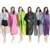 Women Men Hooded Snap Fastener Eva Raincoat (5365)