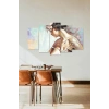 Kadın Hüzün 5 Parçalı Mdf Tablo 60 x 100