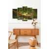 Kadın Manzarası 5 Parçalı Mdf Tablo 60 x 100