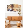 Kadın Manzarası 5 Parçalı Mdf Tablo 60 x 100