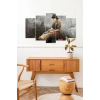 Kadın Manzarası 5 Parçalı Mdf Tablo 60 x 100