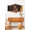 Kadın Manzarası 5 Parçalı Mdf Tablo 60 x 100