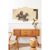 Kadın Manzarası 5 Parçalı Mdf Tablo 60 x 100