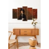 Kadın Manzarası 5 Parçalı Mdf Tablo 60 x 100