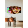 Kadın Portre 5 Parçalı Mdf Tablo 60 x 100