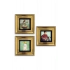Kadınlar 3 lü Set Çerçeveli Taş Tablo 20 cm