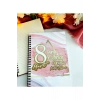 Kadınlar Günü Pembe Gold Baskılı Ahşap Defter