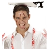 Kafaya Saplanmış Halloween Kanlı Testere Şaka Tacı (5365)