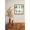 Kaktüs Ahşap Çerçeveli Tablo 42 x 42