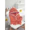 Kapşonlu Unisex %100 Pamuklu Çocuk Banyo Bornozu Fox